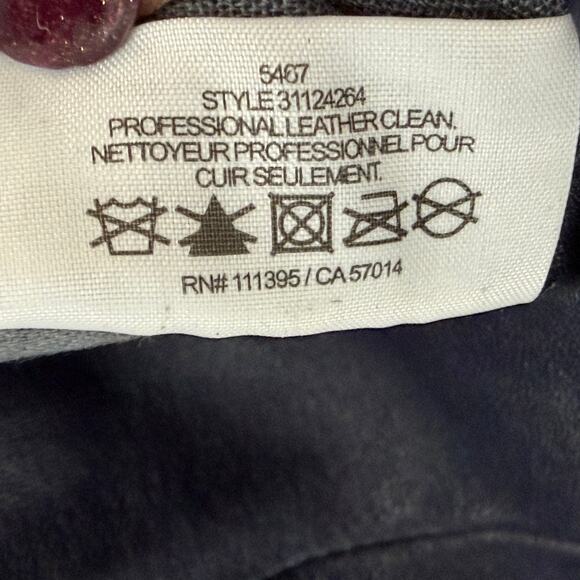 Tory Burch Ally Leather Pants Small Blue Slim Modern Classic Chic City Night Out - Picture 11 of 12